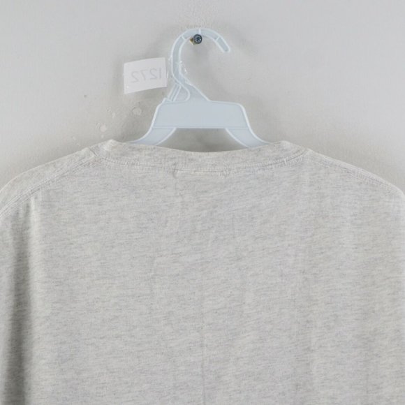 Vintage Streetwear Blank Short Sleeve Shirt Gray - Picture 7 of 8